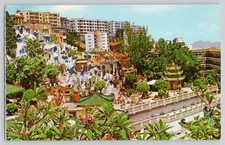Postcard - Hong Kong - Side View of Tiger Balm Garden Restaurant