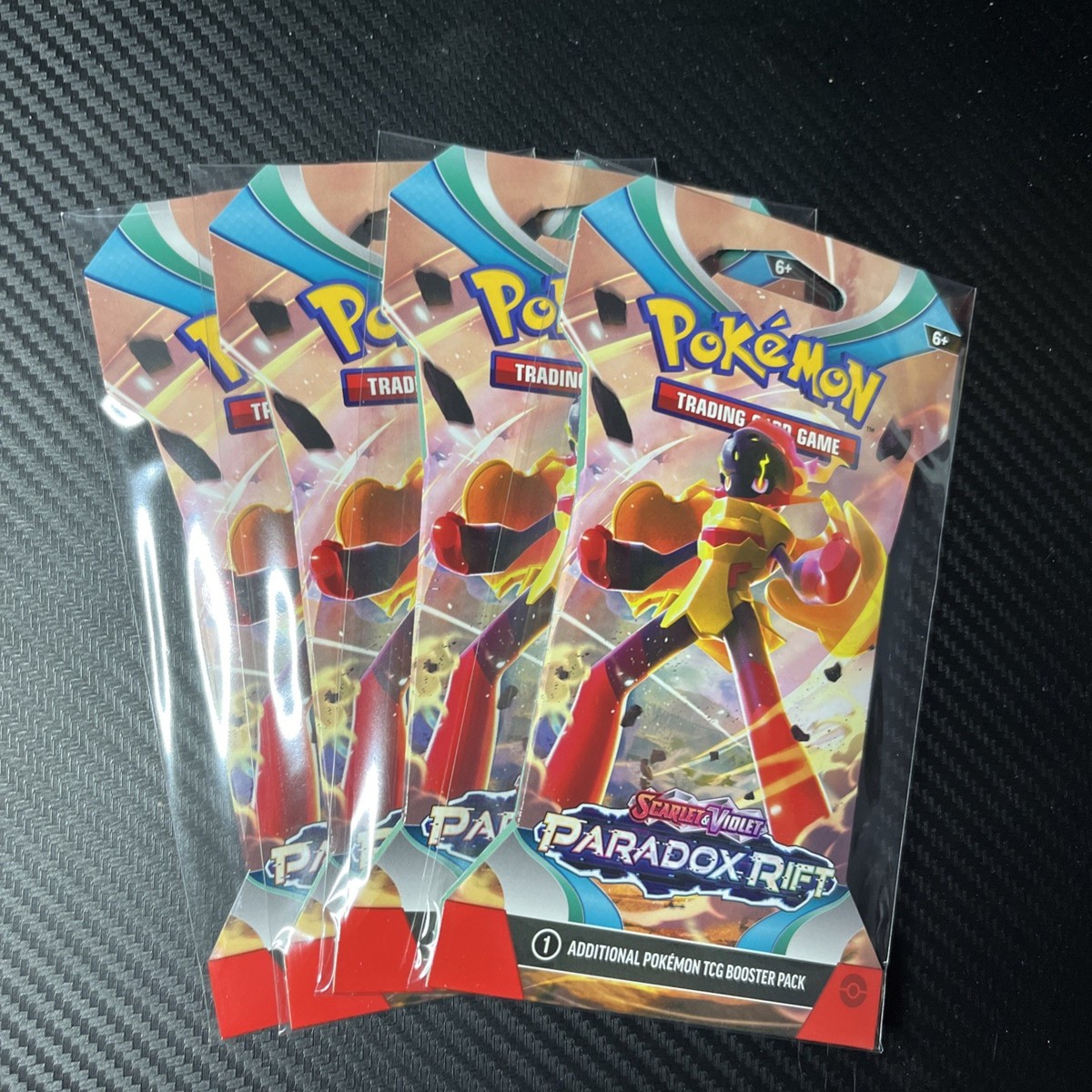 pokemon paradox rift sleeved booster pack Pokemon Paradox Rift Sleeved Booster Packs Armarouge x4 Scarlet & Violet  TCG New