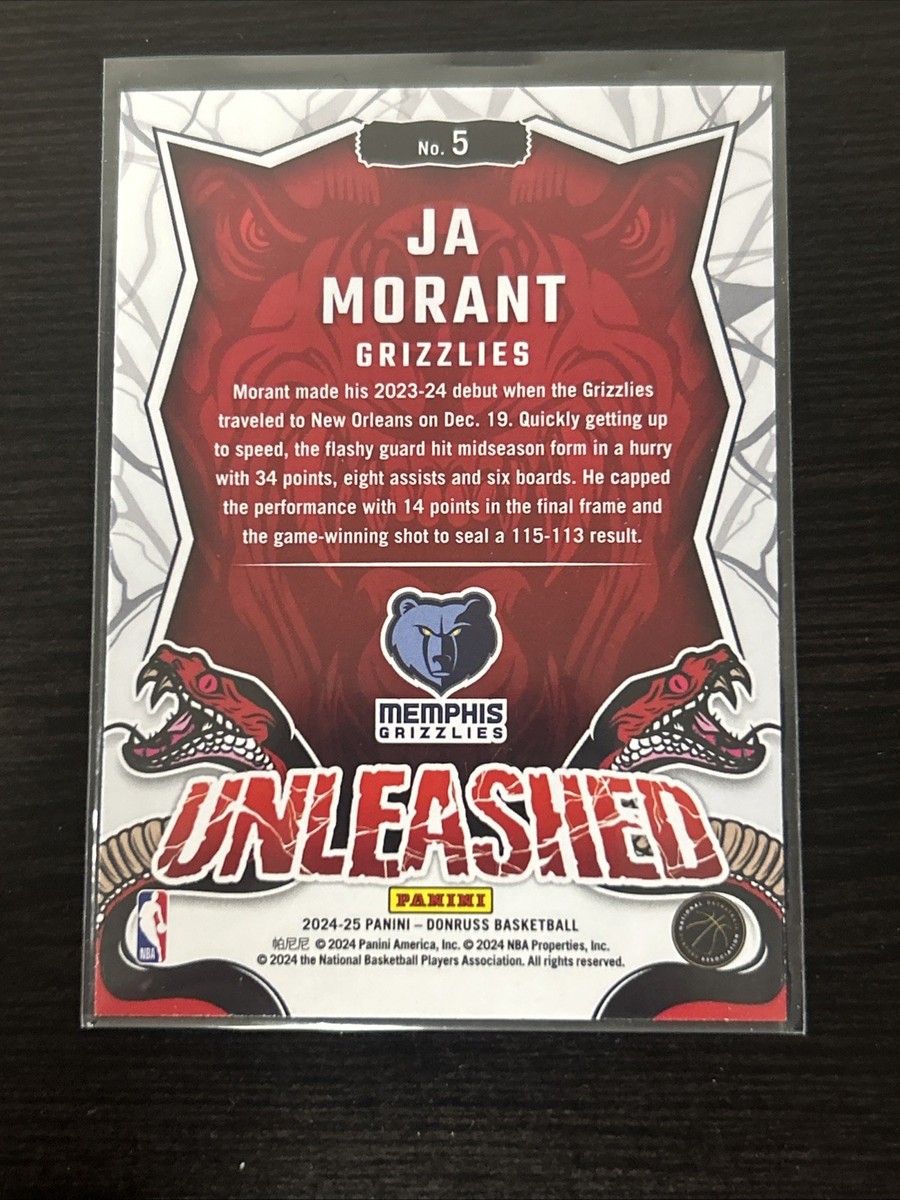 2024-25 Panini Donruss - Unleashed Ja Morant #5 | eBay