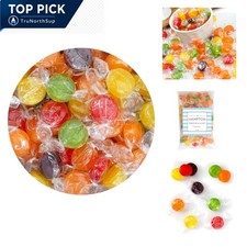 Assorted Fruit Hard Candy 1 Pound Bulk Individually Wrapped Discs The Hampton...