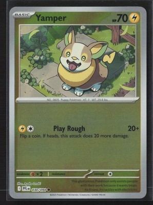 030/094 Yamper - Phantasmal Flames - Reverse Holo NM Pokemon