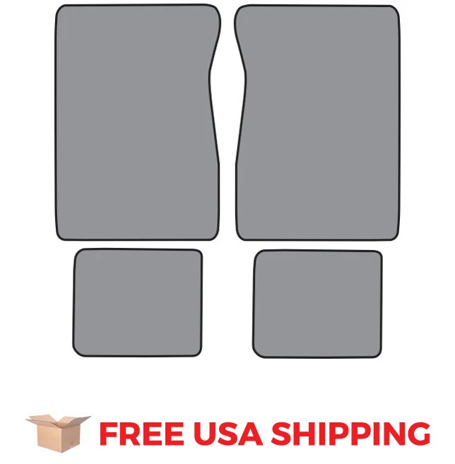 FITS 1981-1986 Chevrolet C30 Crew Cab Floor Mat 4pc Cutpile - Изображение 2 из 4