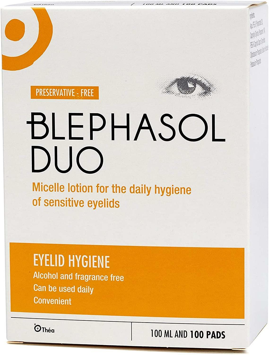 Blephasol Duo Eyelid Hygiene Lotion with 100 Pads 100ml Blephasol Duo Eyelid Hygiene Lotion with 100 Pads 100ml