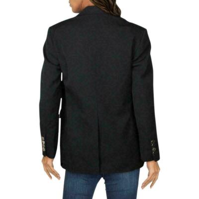 Moussy Vintage Double-Breasted Blazer Womens Wool Jacket Black 