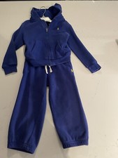 Ralph Lauren Polo warm-up suit size 4T Blue with yellow logo Preloved w flaws