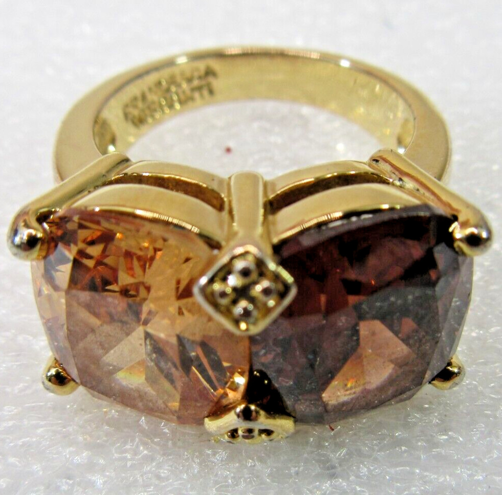 signed FRANCESCA VISCONTI statement ring crystal … - image 1