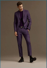 Two-Piece Purple Suit for Men - Stylish Attire for Weddings  Engagements