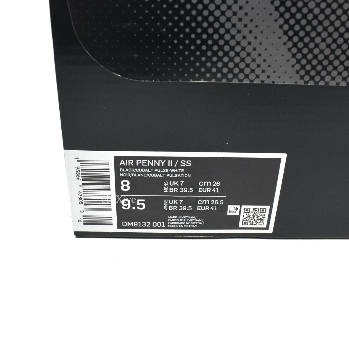 NWT Nike Social Status Air Penny II SS Black Blue Sneakers Men's 8