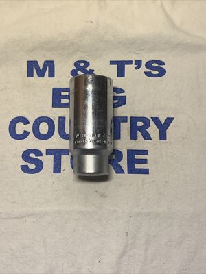 Vintage Wright Tools USA 1/2'' Drive 1-1/16'' 12 Point Deep Socket 4634