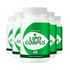 5-Pack Lipo Corpus Capsules, LipoCorpus For Weight Loss Support - 300 Capsules