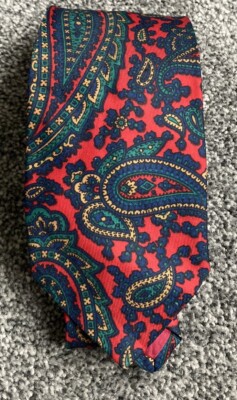 Herren Krawatte Rack Vintage rot Paisley Smart formelle Event Krawatte 3,5'''' breit 57'''' lang