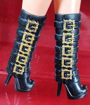 barbie black boots