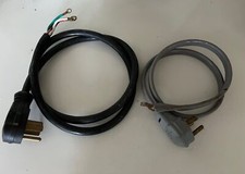 2 Cables 3  4 Prong 30  50 AMP Range  Dryer Power Cord Certified Appliance