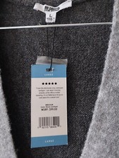 BB Dakota Steve Madden Womens Size Large Gray Colorblock Knit Cardigan Sweater