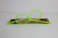 Pair of Vintage Plastic Miniature Tennis Rackets for Dolls, Display- Mini Sports