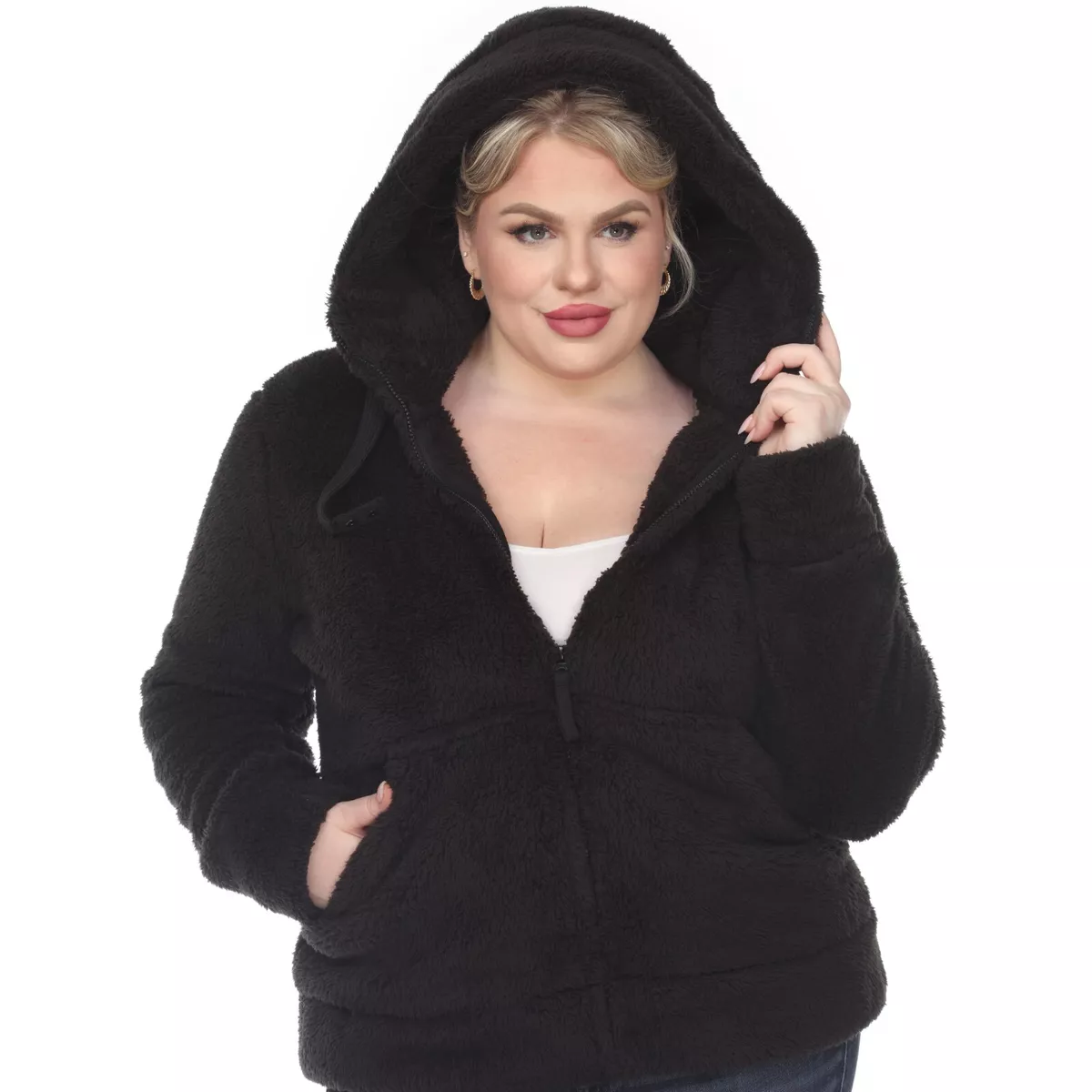 Plus size shop sherpa jacket