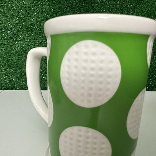 Starbucks Coffee Mug Green Golf Ball Etched Dimples Green 16 oz Dad Father Gift - Picture 3 of 13