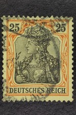 Briefmarke. Deutschland. 25 Pfennige. Deutsches Reich