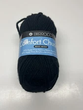 New Berroco Comfort Chunky #5 Yarn BLACK Super Fine Nylon / Acrylic FREE SHIP