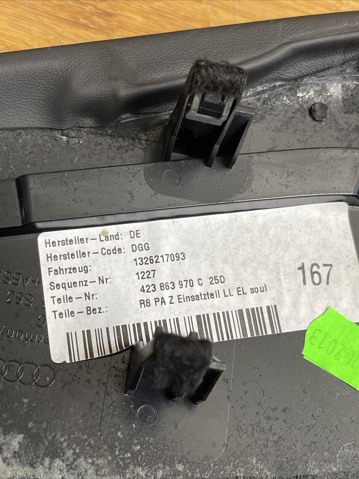 2014 2015 Audi R8 42 Front Right Passenger Console Knee Cover Trim Panel OEM