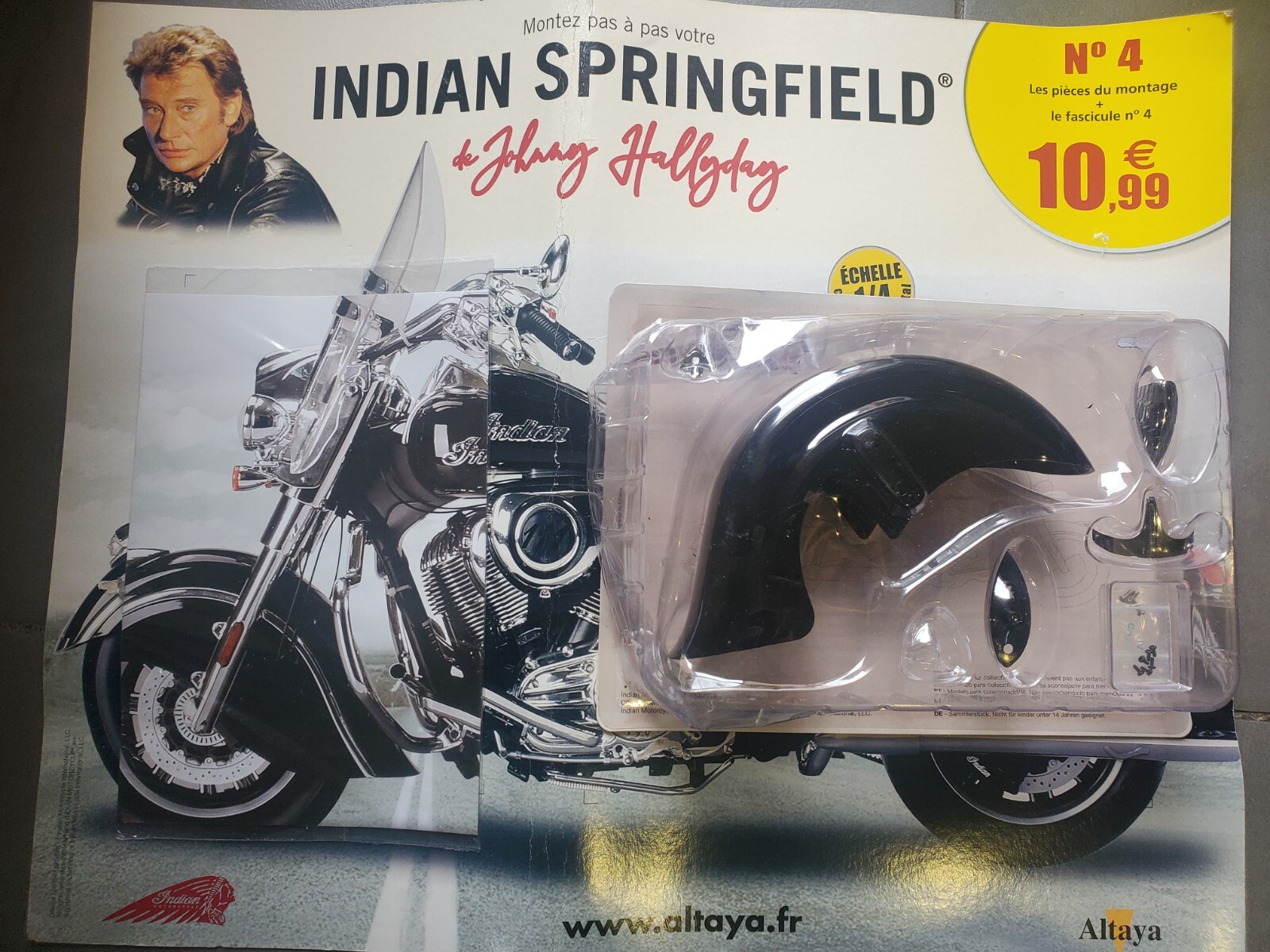 Maquette Indian Springfield 1/4 Altaya Pack 4 en métal injecté haut de gamme