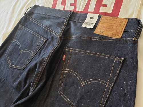 LEVI'S 501 Shrink-to-Fit Raw SELVEDGE "Daffodils" LVC style Men's Jeans 35 x 32 - Picture 14 of 19