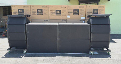 (8)JBL SRX910LA Dual 10'' Powered Line Array Loudspeaker W/(4) SRX928S Subs