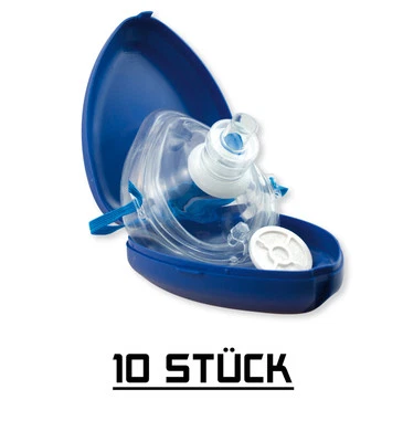 HUM 10x AERObag Taschenbeatmungsmaske Beatmungsmaske CPR Taschenmaske Beatmungshilfe