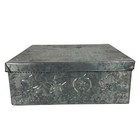 Decorative Tin Box With Punched Pattern Home Stars Leaf Apple Farmhouse Decor