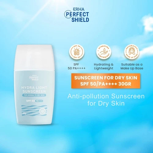 ERHA Hydra Light Sunscreen SPF50 PA++++ 30g for Dry Skin | Anti-Pollution UV - Picture 1 of 4