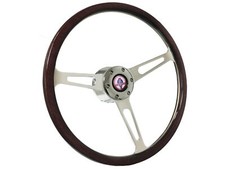 1965-67 Ford Mustang 6-bolt Espresso Wood Shelby Steering Wheel Kit Ac Cobra