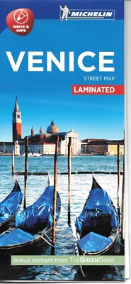 Laminated Venice Street Map, Italy, by Michelin