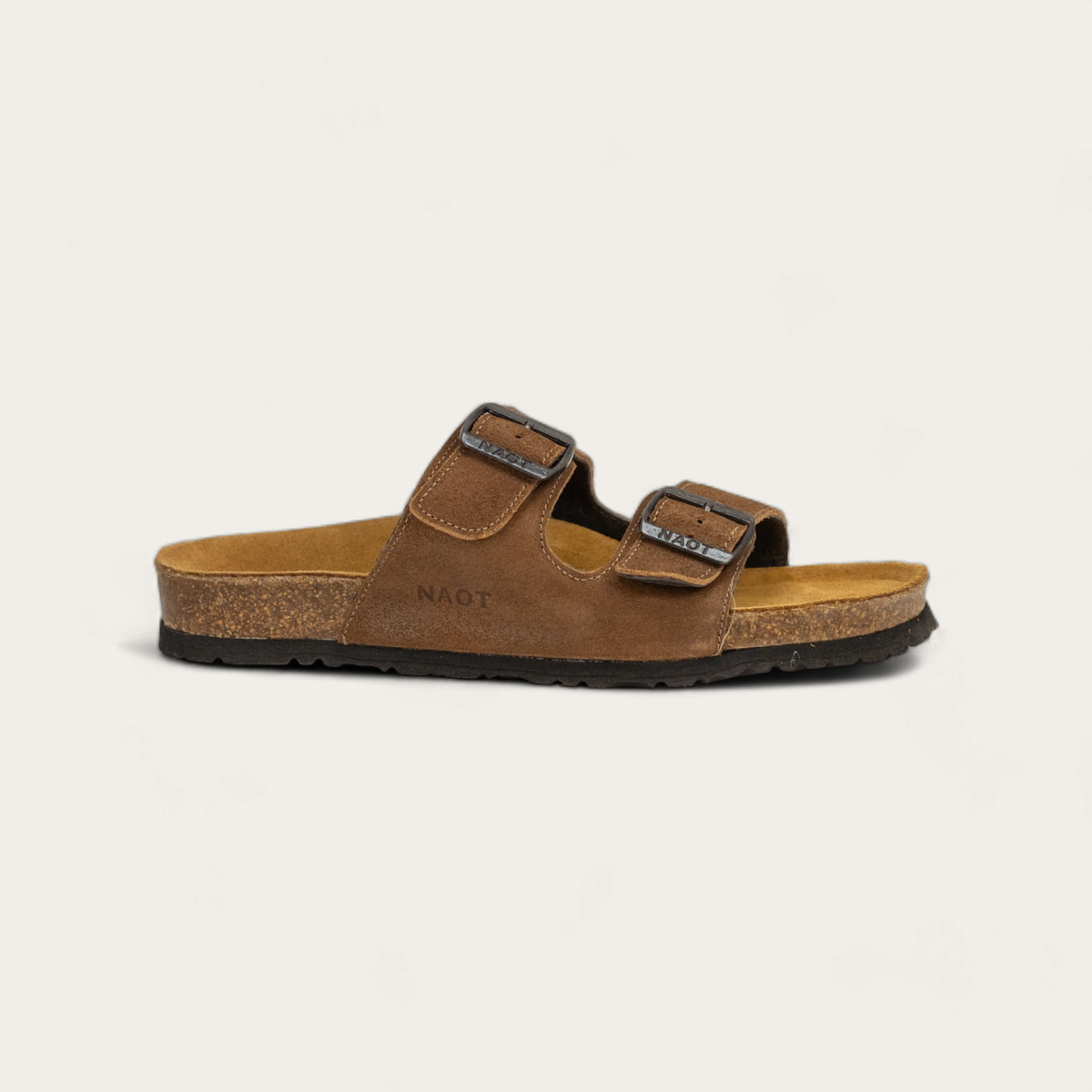 Naot Mens Santa Barbara Brown Leather Double Strap Sandals - size 10 (43) NAOT SANTA BARBARA Unisex Leather Nubuck Sandals - Naot  main image 4