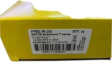 Lot Of 20. NEW. FRS-R-25 Bussmann 25A Fuses. Class RK5.  New In Box, Qty. 20