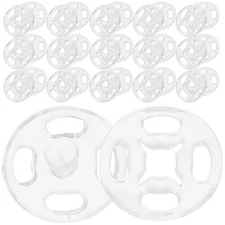 100Pcs Clear Snap Fasteners Dress Press Buttons Sheer Blouse Indoor