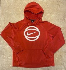 Nike Dri-Fit Pullover Hoodie Sweatshirt, Size Youth XL, Basketball, Red/White