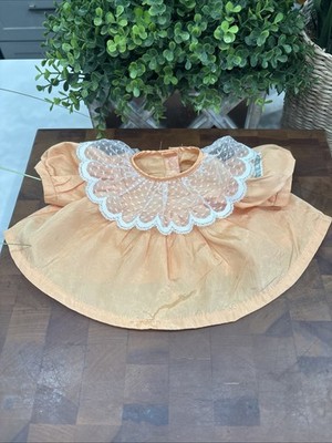 Cabbage Patch Kid Taffeta Vintage Peach 1980s dress