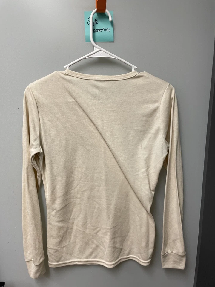 Top de mujer Cabela's manga larga marfil capa base - talla M Foto 3 de 3