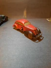 1930's Marx Streamline Speedway Red Tin Wind Up Car Works With Key!