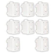 Theater Solutions OVCDW Outdoor Volume Controls White Weatherproof 8 Piece Set
