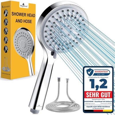 Shower Head with Hose 59 Inch High Pressure Shower Head 5 Jet Types Hand Show...