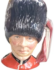 Royal Doulton The Guardsman Stanley James Taylor 4.5 Tall Mug Pitcher Unmarked