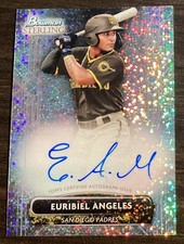 2022 Bowman Sterling Prospect Speckle Refractor /99 Euribiel Angeles Auto Padres