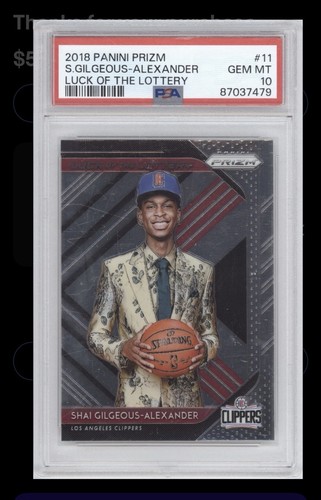 Shai Gilgeous Alexander #11 2018 Panini Prizm Luck of the Lottery card