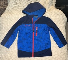 Boys Free Country Blue Red Full Zip Hooded Jacket Size 4