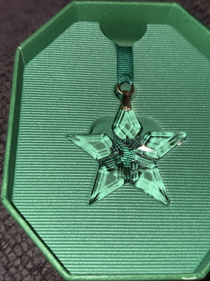 New Swarovski 2023 Annual Edition Swarovski Crystal Ornament Gold Tone Finish - Image 3 of 4