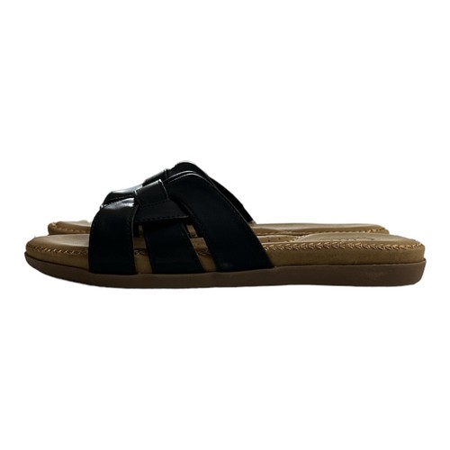 Cliffs by White Mountain Women's Cushioned Insole Slide Sandal (Black, 6) - Picture 4 of 7