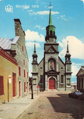Postcard 1976 Summer Olympics Notre-Dame-de-Bon-Secours Chapel Montreal Canada