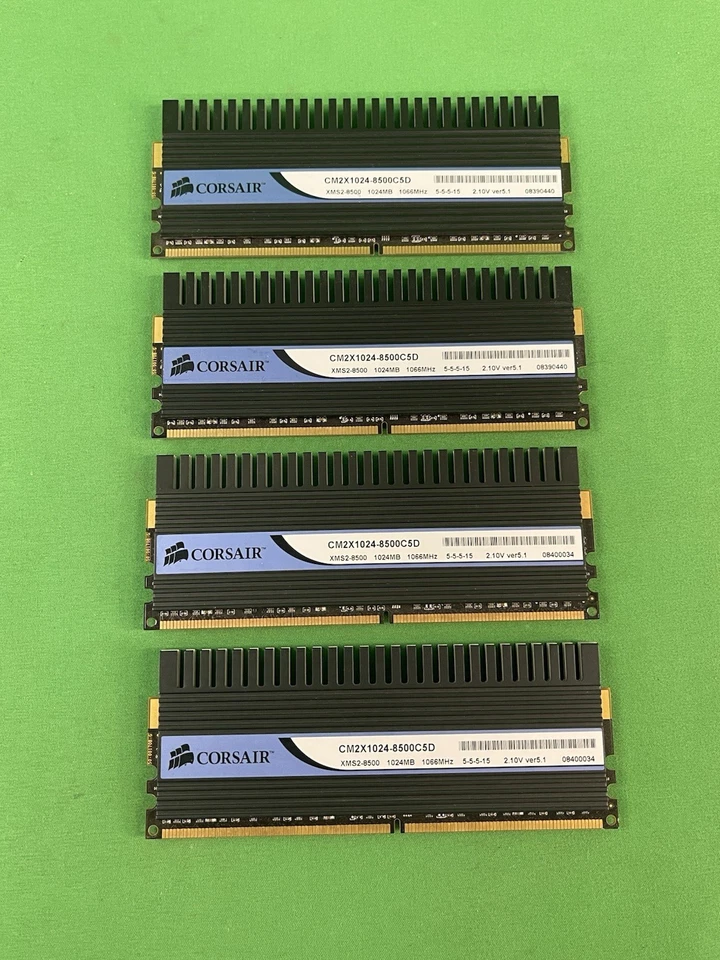 4GB (1GBx4) Corsair Dominator PC2-8500 1066 Non-ECC DDR2 Ram CM2X1024-8500C5D - Image 4 of 4