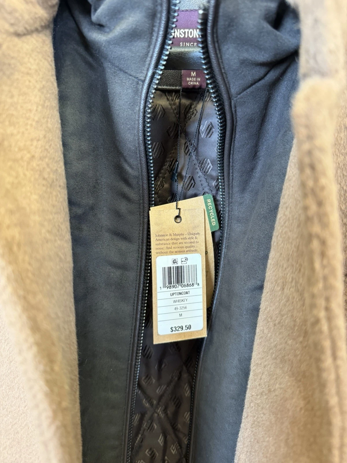 Johnston & Murphy Upton Car Coat – Men’s Medium (Whiskey) – New with Tags image 6
